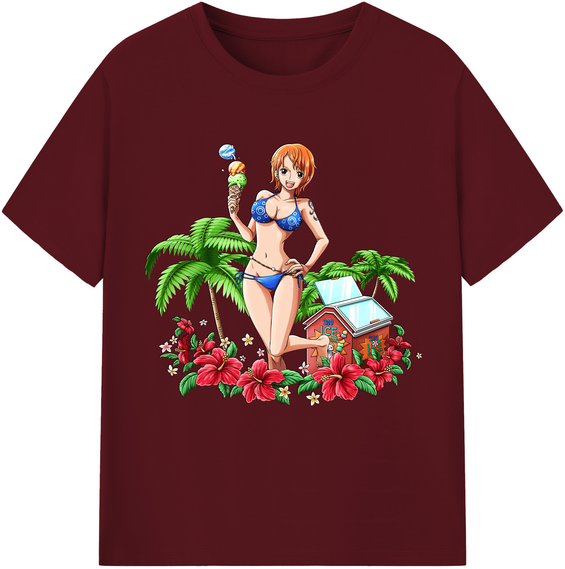 ワンピース ナミ ONE PIECE Nami 綿100％半袖Tシャツ（フロントプリント）